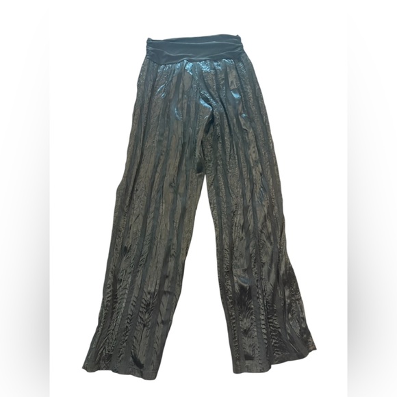 The COOLEST Nina Piu Y2K Pants. Black Semi Sheer Striped Pants Size Small. - Picture 7 of 9